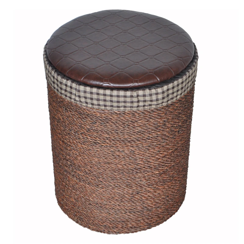 سبد رخت چرک طرح حصیر مدل استوانه ای 2 سبد رخت چرک طرح حصیر مدل استوانه ای - IMAGE 2