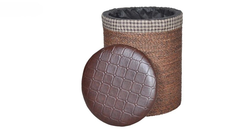 سبد رخت چرک طرح حصیر مدل استوانه ای 1 سبد رخت چرک طرح حصیر مدل استوانهای