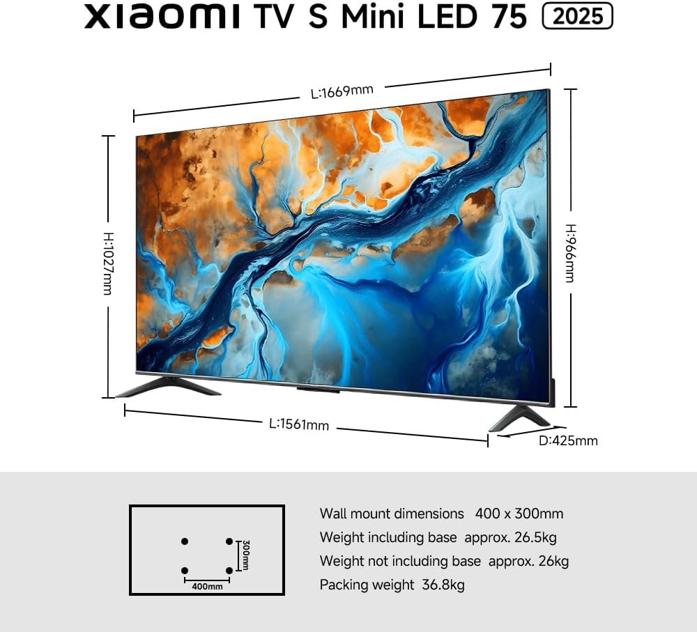 تلویزیون شیائومی مدل XIAOMI TV S MINI LED 75 اینچ 2025 با کیفیت تصویر 4K UHD 3 تلویزیون شیائومی مدل XIAOMI TV S MINI LED 75 اینچ 2025 با کیفیت تصویر 4K UHD - IMAGE 3