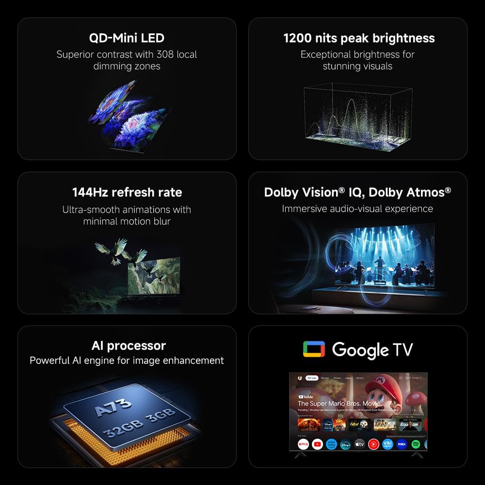 تلویزیون شیائومی مدل XIAOMI TV S MINI LED 75 اینچ 2025 با کیفیت تصویر 4K UHD 7 تلویزیون شیائومی مدل XIAOMI TV S MINI LED 75 اینچ 2025 با کیفیت تصویر 4K UHD - IMAGE 7